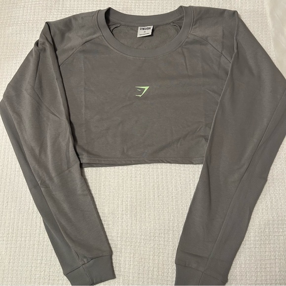 Gymshark Tops - Gymshark Long Sleeve Sweatshirt Style Crop top